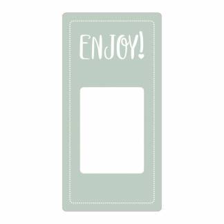 Forseglingsetiket, Meto, ENJOY! 50x100mm gr&oslash;n, rulle a 500 etiketter