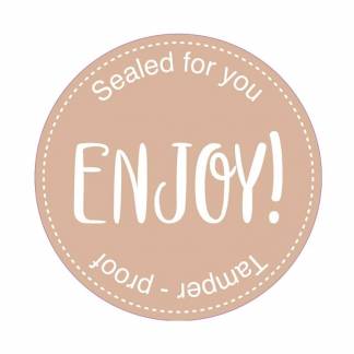 Forseglingsetiket, Meto, &Oslash;50mm, HJERTE 50x50mm brun, rulle a 500 etiketter