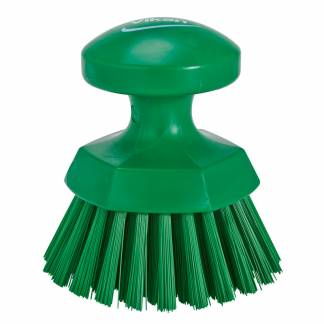 Skureb&oslash;rste, Vikan Round hand scrub hard &Oslash;110, gr&oslash;nx110mm &Oslash; 110mm