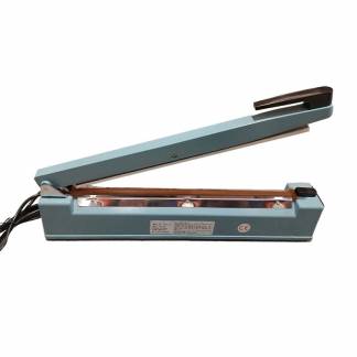Impulssvejser, Bordmodel til manuel brug, Impulsforsegling arbejdsbredde: 400.0 mm, til PE-folie galvaniseret st&aring;l, bl&aring;, 220 v v&aelig;gt: 4.800 kg