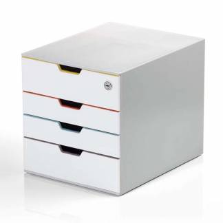 Skuffekabinet, Durable Varicolor, gr&aring; skuffer: 4