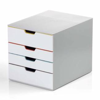 Skuffekabinet, Durable Varicolor, gr&aring; skuffer: 4