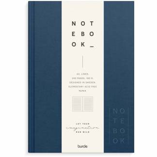 Notesbog, Mayland Deluxe, A5, bl&aring;, 148 x210mm, 100g/m2