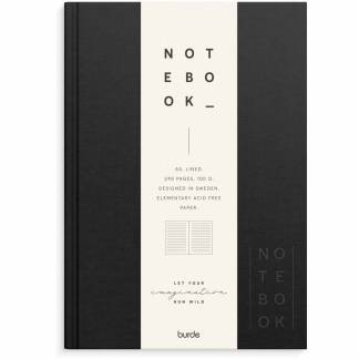 Notesbog, Mayland Deluxe, A5, sort, 148 x210mm, 100g/m2