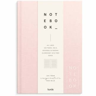 Notesbog, Mayland Deluxe, A5, pink/r&oslash;d 148x210mm, 100g/m2, FSC Mix Credit