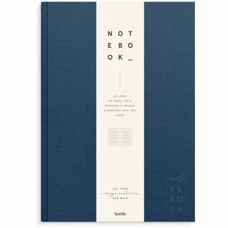 Notesbog, Mayland Deluxe, A4, bl&aring;, 210 x297mm, 100g/m2