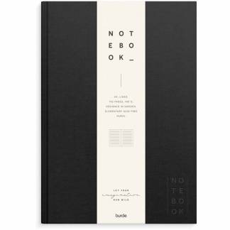 Notesbog, Mayland Deluxe, A4, sort, 210 x297mm, 100g/m2, FSC Mix Credit