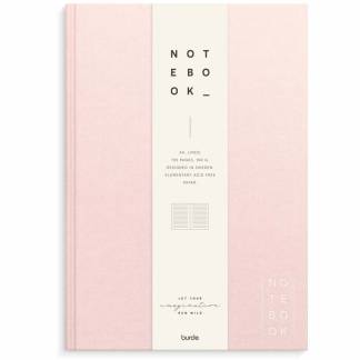 Notesbog, Mayland Deluxe, A4, pink/r&oslash;d 210x297mm, 100g/m2, FSC Mix Credit