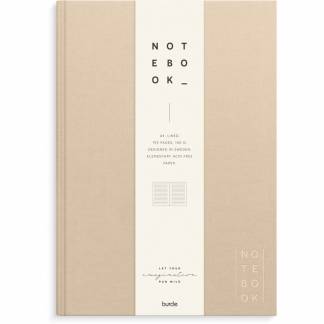 Notesbog, Mayland Deluxe, A4, beige, 210 x297mm, 100g/m2, FSC Mix Credit