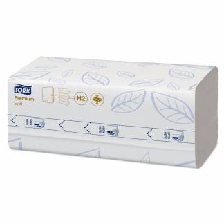 Papirh&aring;ndkl&aelig;der ark, Tork Premium Extra Soft, 2 lag, hvid 212mmx320mm, karton a 2040 stk FSC Mix Credit