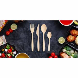 Kaffeske, Wood fibre/Bioplast laminated off white, genanvendelig pakke med 950 stk, F&oslash;devaregodkendt