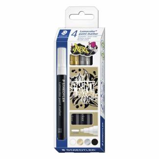 Paintmarker, Staedtler Lumocolor, 349-11 Rund, assorteret, 349 C4 karton a 10 stk