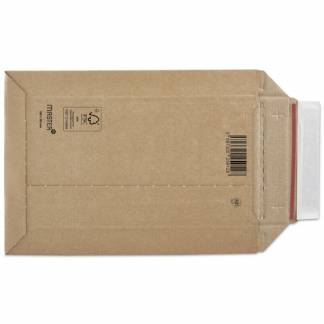 Corrugated Padded Envelope Kort side &aring;ben, 330mm x 490mm x 63mm A3 no window,Master'in,Access Afrivningsstrimmel, Brun, Selvkl&aelig;bende med selvkl&aelig;bende flap, karton a 100 stk FSC Mix 70\%,