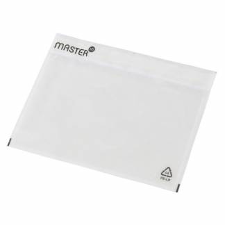 F&oslash;lgeseddellommer, Master'in Performance C6, 175 x 140 mm, transparent, Uden tryk genanvendt LDPE, karton a 1000 stk palle a 96000 stk, FSC Mix Credit