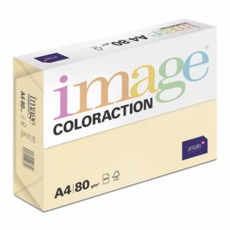 Image, Coloraction, Strand/bleg beige Kopipapir, tr&aelig;fri ECF, 80g/m2, 210mm x 297mm, A4, Smal bane, pakke a 500 ark FSC Mix Credit