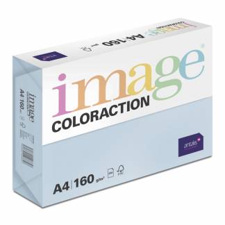 Image, Coloraction, Isbjerg/bleg isbl&aring; Kopipapir, tr&aelig;fri ECF, 160g/m2, 210mm x 297mm, A4, Smal bane, pakke a 250 ark FSC Mix Credit EU-milj&oslash;m&aelig;rke