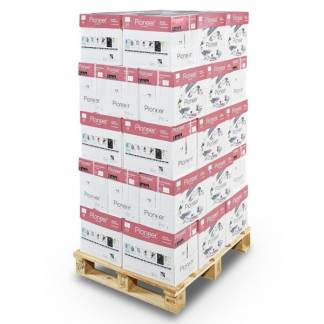 Pioneer, office paper, white 4 huller dansk, Kopipapir, tr&aelig;fri ECF 80g/m2, 210mm x 297mm, A4, Smal bane pakke a 500 ark, FSC Mix 70\%