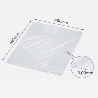Topark 30 &micro;m, 620x 460 mm, LD-PE, transparent pakke a 2000 ark F&oslash;devaregodkendt