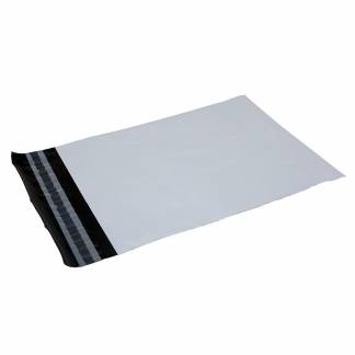 Coex Forsendelsespose, BNT, 50 &micro;m, 400 x 600 mm, LD-PE, sort/hvid permanent tape lukning, pakke a 100 stk