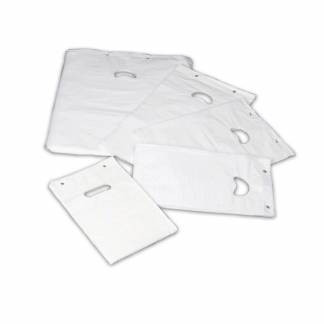 B&aelig;repose, 30 &micro;m, 245 x 410 mm, LD-PE hvid, with punched out handles karton a 1000 stk, F&oslash;devaregodkendt