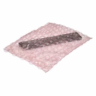 Boblefoliepose, 150 x 200 mm, Pose 2 lag, COEX-film, LD-PE, Antistatisk R&oslash;d, Lille boble, Stykke, ingen flap ingen lukning - &aring;ben, karton a 800 stk