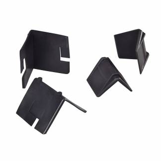 Kant og Hj&oslash;rnebeskyttelse, 3D-hj&oslash;rne 2.000 mm, 24 x 24 mm, l&aelig;ngde: 35 mm polyethylen, sort, karton a 2000 stk palle a 56 kartoner