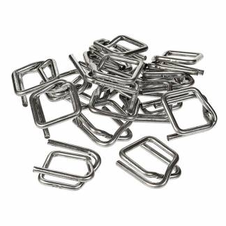 Strap forsegling, Metalsp&aelig;nde 16MM Metalsp&aelig;nde, benl&aelig;ngde 16.00 mm bredde 16.00 mm, tykkelse: 3.000 mm metal, glat, metallic grey karton a 1000 stk