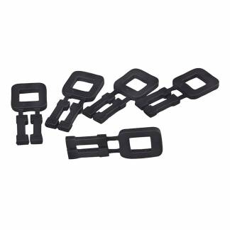 Strap forsegling, Plastsp&aelig;nde,  101 benl&aelig;ngde 12.00 mm, bredde 12.00 mm tykkelse: 4.000 mm, plastik PE p&aring; den udvendige side, sort karton a 1000 stk, palle 160 kasser