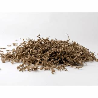 Pakkefylld, kr&oslash;llet, Kraftpapir naturlig, pakke a 10 kg palle a 16 kartoner