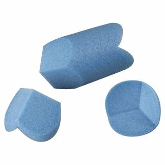 Skumprofiler, Nomapack, 5 # 15 3D-hj&oslash;rne, l&aelig;ngde: 100 mm, polyethylen bl&aring;, karton a 1680 stk, palle a 6720 stk