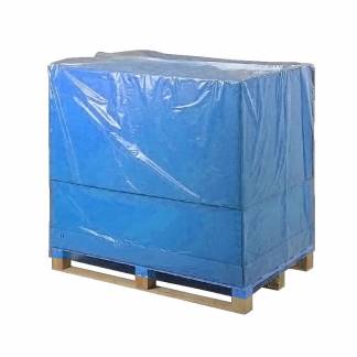 Plasth&aelig;tte, 50 &micro;m, 1300 + 1100 x 2500 mm LD-PE, bl&aring;, 2 fals p&aring; 550mm Rulle &aacute; 50 stk., F&oslash;devaregodkendt