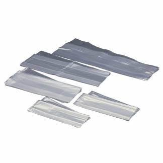 Plastikpose, 25 &micro;m, 120 + 35 x 380 mm LD-PE, klar, karton a 1000 stk F&oslash;devaregodkendt