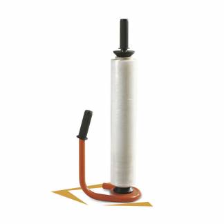 Dispenser til str&aelig;kfilm, 400 - 500 mm til h&aring;ndholdt brug, orange til h&aring;ndstr&aelig;kfilm, 50 mm, v&aelig;gt: 1.720 kg palle a 50 stk, palle a 50 stk, DSRTWB
