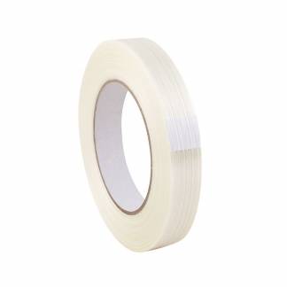 Filamenttape, 19 mm x 50.00 m samlet tykkelse 999 &micro;m kernediameter: 76 mm, Rulle, pp Syntetisk gummi, hvid, pakke a 48 ruller palle a 4224 ruller