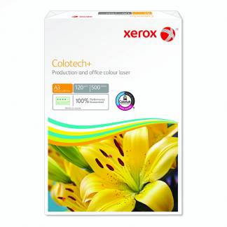 Xerox, Colotech+, white, Kopipapir tr&aelig;fri ECF, 120g/m2, 420mm x 297mm, A3 Bred bane, pakke a 500 ark, FSC Mix 70% 003R99010
