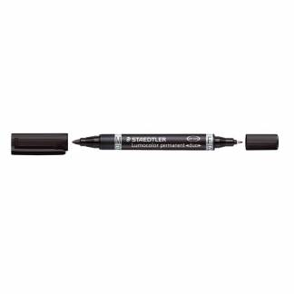Marker, Staedtler Lumocolor, 348-9 0,6-1,5MM, sort, permanent