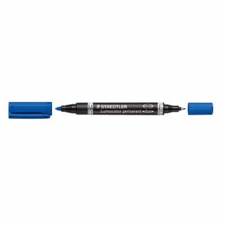 Marker, Staedtler Lumocolor, bl&aring; permanent