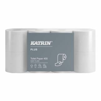 Toiletpapir, Katrin, Easy Flush, 2 lag hvid 100mm x 50.00m, 16g/m2 kasse a 40 ruller