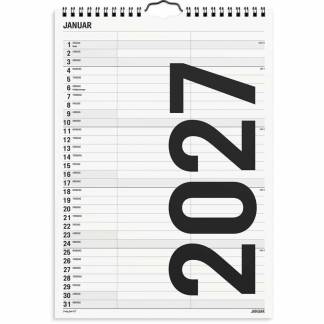 V&aelig;gkalender, Mayland Familie, Family 210x320mm &aring;r: 2027, Flerfarvet,, FSC Mix Credit