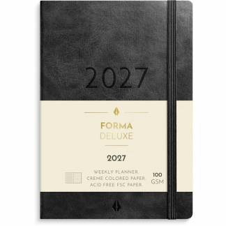 Ugekalender, Mayland Forma Deluxe, 105 x149mm &aring;r: 2027, sort,