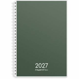 Ugekalender, Mayland, 168x216mm &aring;r: 2027, gr&oslash;n,, FSC Mix Credit