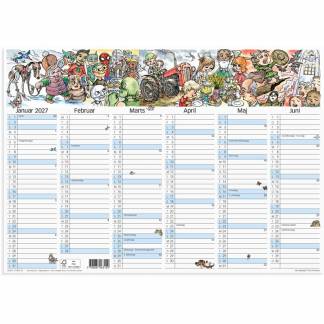 V&aelig;gkalender, Mayland, Otto Dickmeiss 419x297mm &aring;r: 2027, Flerfarvet,, FSC Mix Credit