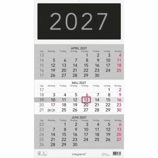 V&aelig;gkalender, Mayland, 285x362mm &aring;r: 2027, Flerfarvet,, FSC Mix Credit