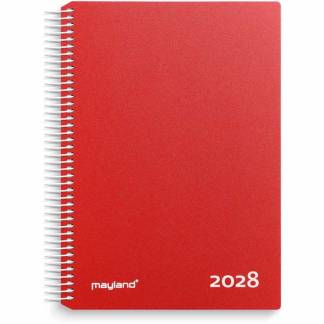 Timekalender, Mayland Classic, 190x242mm &aring;r: 2028, r&oslash;d,