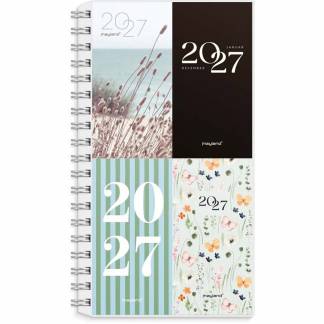 Week Planner, Mayland, 101x170mm &aring;r: 2027, Flerfarvet,, FSC Mix Credit