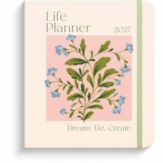 Livsstilskalender, Mayland Life Planner Delicate flowers, 190x216mm &aring;r: 2027, Flerfarvet,, FSC Mix Credit