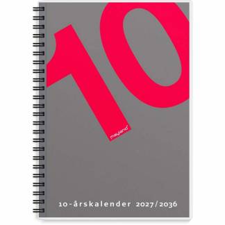 &Aring;rskalender, Mayland, 10 years, 154 x216mm &aring;r: 2027, Flerfarvet,, FSC Mix Credit