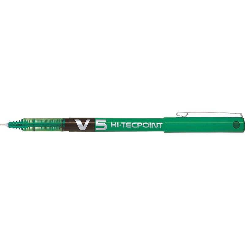 Rollerpen, Pilot Hi-tecpoint, BX-V5 0,5MM, gr&oslash;n