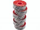 Etiket Meto UTC 26x12mm neon r&oslash;d lim 2 1500stk/rul