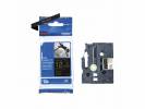 Labeltape Brother TZe-R334 12mmx4m guld p&aring; sort satin